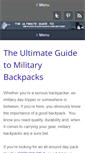 Mobile Screenshot of militarybackpackguide.com
